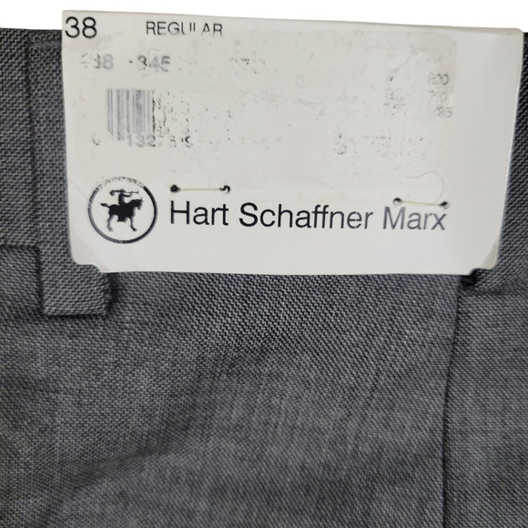Hart Schaffner Marx Worsted Wool Pants Men's Size 38 Unhemmed NWT $175 - Picture 10 of 12